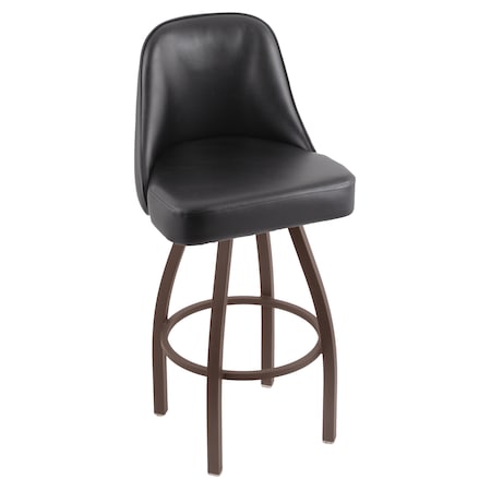 Holland Bar Stool Co Grizzly 30" Swivel Bar Stool, Bronze Finish, Black Vinyl Seat 84030BZBlkVinyl